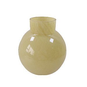 VASO DECORATIVO EM VIDRO BEGE