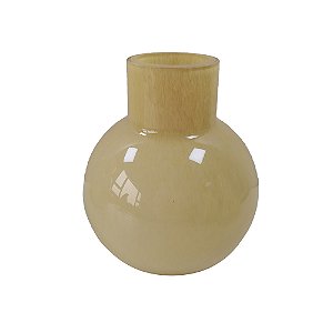 VASO DECORATIVO EM VIDRO BEGE