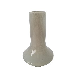 VASO DECORATIVO EM VIDRO CINZA