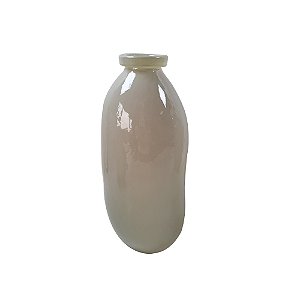 VASO DECORATIVO EM VIDRO CINZA