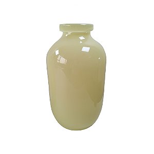 VASO DECORATIVO EM VIDRO BEGE