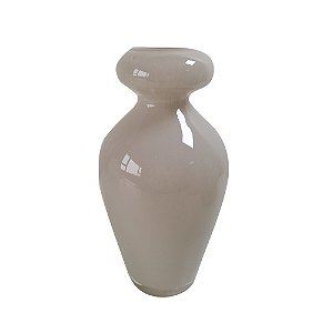 VASO DECORATIVO EM VIDRO CINZA