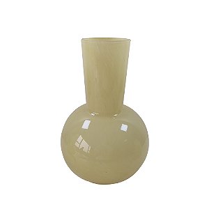 VASO DECORATIVO EM VIDRO BEGE