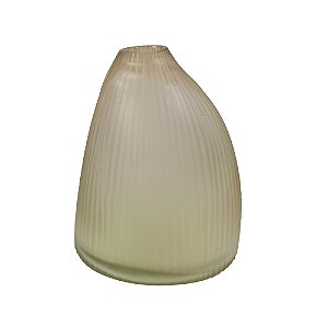 VASO DECORATICO EM VIDRO CINZA FOSCO