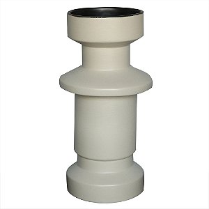 VASO DECORATIVO EM CERAMICA - COR CREME - 16X16X32CM