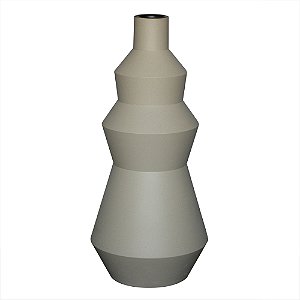 VASO DECORATIVO EM CERAMICA CREME 15X15X32 CM