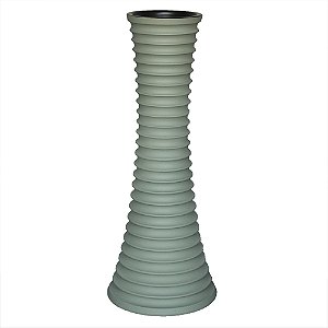 VASO DECORATIVO EM CERAMICA - CINZA -16X16X43CM