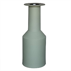 VASO DECORATIVO EM CERAMICA - CINZA - 14X14X40CM