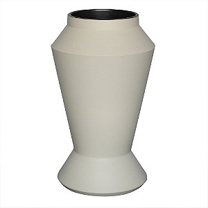 VASO DECORATIVO EM CERAMICA - COR CREME - 18X18X31CM