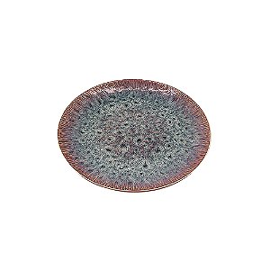 CJ DE PRATO EM PORCELANA BEGE COM DETALHES MARROM 6PCS
