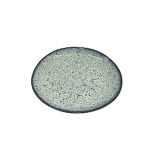 CJ DE PRATO EM PORCELANA VERDE COM DETALHES PRETO 6PCS