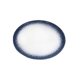 CJ DE PRATO EM PORCELANA BRANCO COM DETALHE AZUL 6PCS