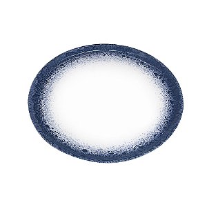 CJ DE PRATO EM PORCELANA BRANCO COM DETALHE AZUL 6PCS