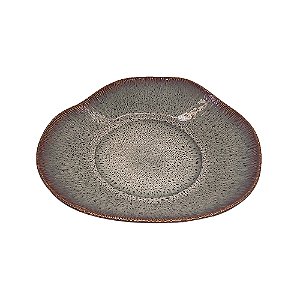 CJ DE SALADEIRA EM PORCELANA BEGE COM DETALHE MARROM 4PCS