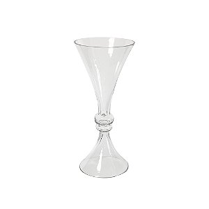 VASO DECORATIVO EM VIDRO TRANSPARENTE