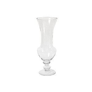 VASO DECORATIVO EM VIDRO TRANSPARENTE