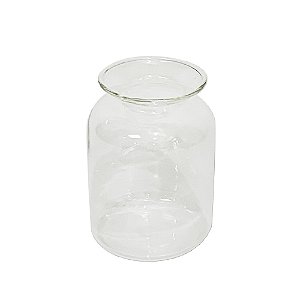 VASO DECORATIVO EM VIDRO TRANSPARENTE