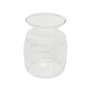 VASO DECORATIVO EM VIDRO TRANSPARENTE