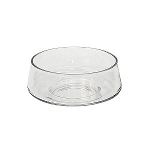 CENTRO DE MESA EM VIDRO TRANSPARENTE