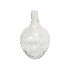 VASO DECORATIVO EM VIDRO TRANSPARENTE