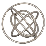 PECA DECORATIVA DE METAL PRATA ESFERA