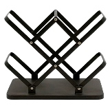 PORTA GARRAFAS EM METAL PRETO