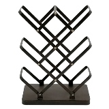 PORTA GARRAFAS EM METAL PRETO