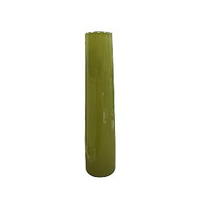 VASO DECORATIVO CILINDRICO EM VIDRO VERDE CLARO