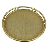 BANDEJA DE RESINA DOURADA