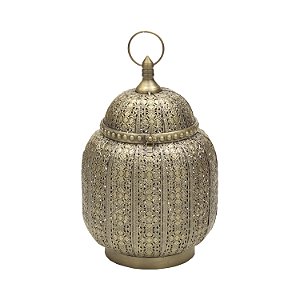 LANTERNA DECORATIVA DE METAL PRATA