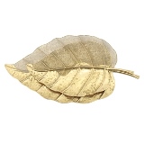 CJ. DE CENTRO DE MESA DOURADO EM FORMATO DE FOLHA - 2PCS G: