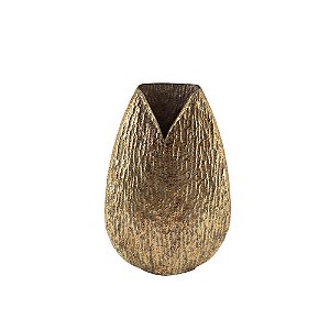VASO DECORATIVO EM METAL DOURADO