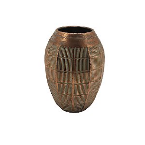 VASO DECORATIVO EM METAL BRONZE