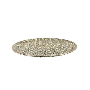 BANDEJA DECORATIVA EM METAL DOURADO