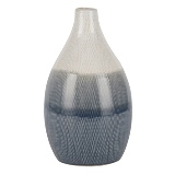 VASO DE CERAMICA TIE DYE AZUL E BRANCO