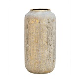 VASO DE CERAMICA BRANCO COM DOURADO