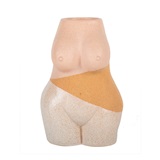 VASO NO FORMATO DE CORPO DE CERAMICA TONS TERROSOS