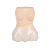 VASO NO FORMATO DE CORPO DE CERAMICA TONS TERROSOS