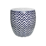 BANQUETA EM CERAMICA AZUL 036CM X 37,5CM