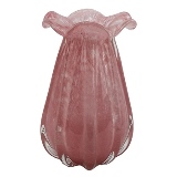 VASO EM VIDRO TIPO MURANO ROSA