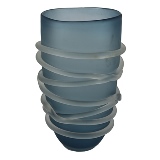 VASO EM VIDRO AZUL