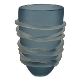 VASO EM VIDRO AZUL