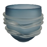 VASO EM VIDRO AZUL