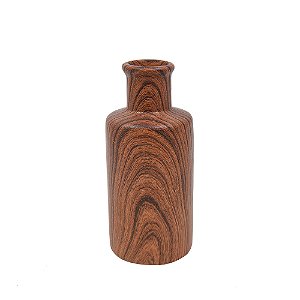 VASO DECORATIVO CERAMICA ESTILO MADEIRA