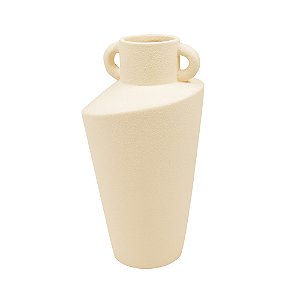 VASO DECORATIVO CERAMICA BEGE