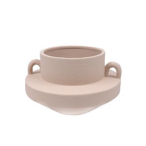 VASO DECORATIVO CERAMICA BEGE