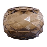 VASO EM VIDRO MARROM