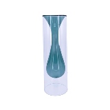 VASO DE VIDRO DE 2 CAMADAS VERDE