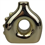 VASO DE CERAMICA DOURADO