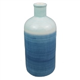 VASO DE CERAMICA AZUL E BRANCO